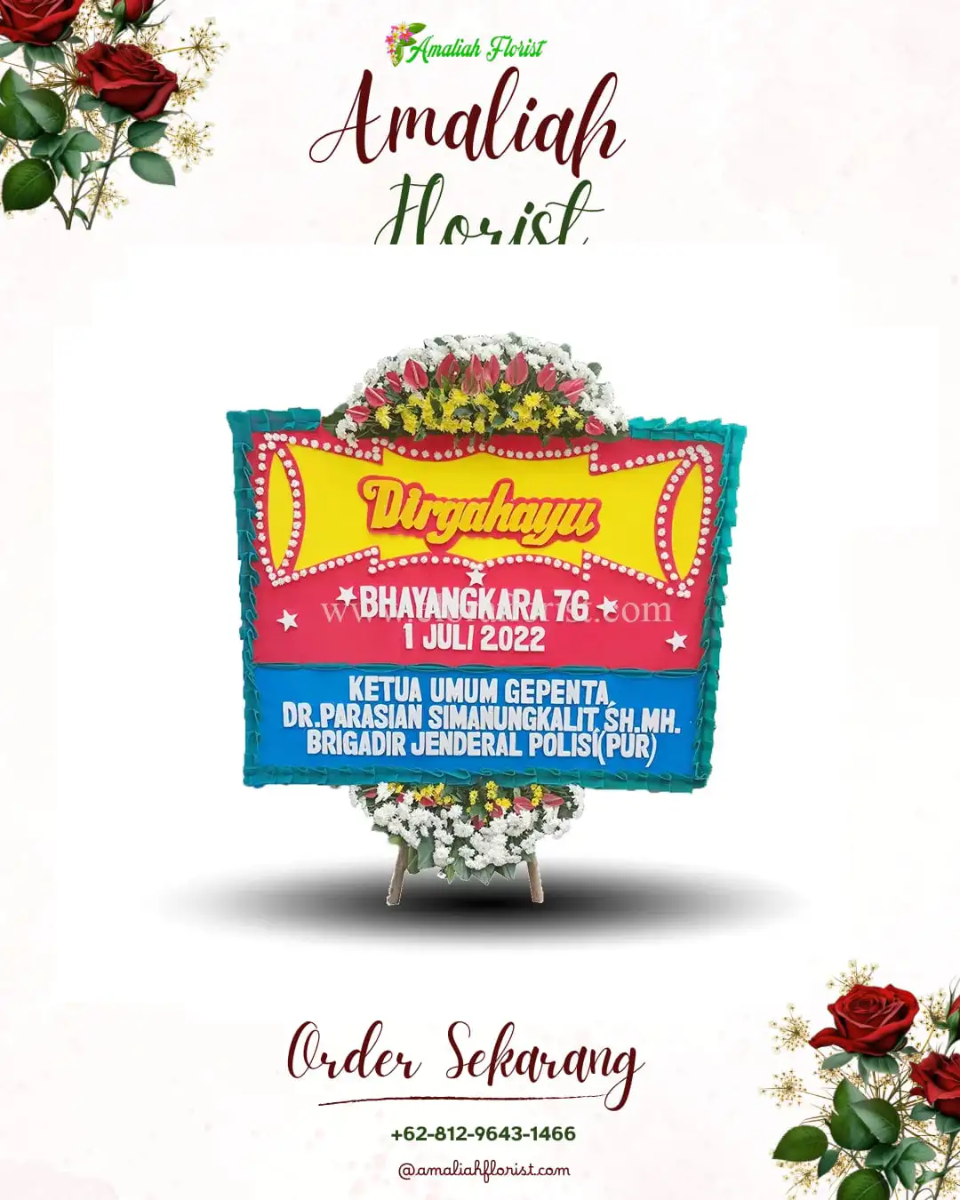 Papan Bunga HUT Ulang Tahun Sungai Laur